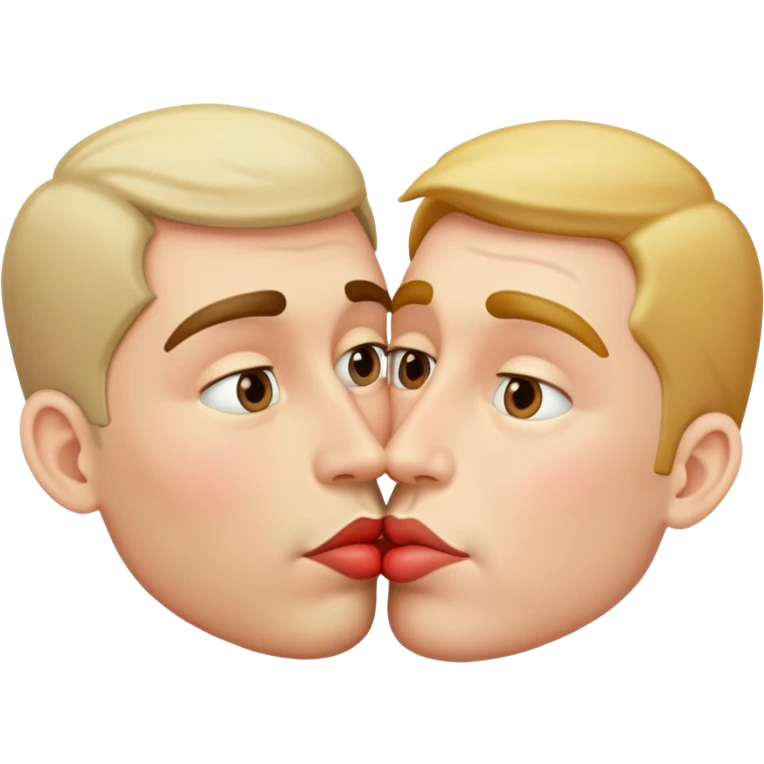 Two men kissing  emoji