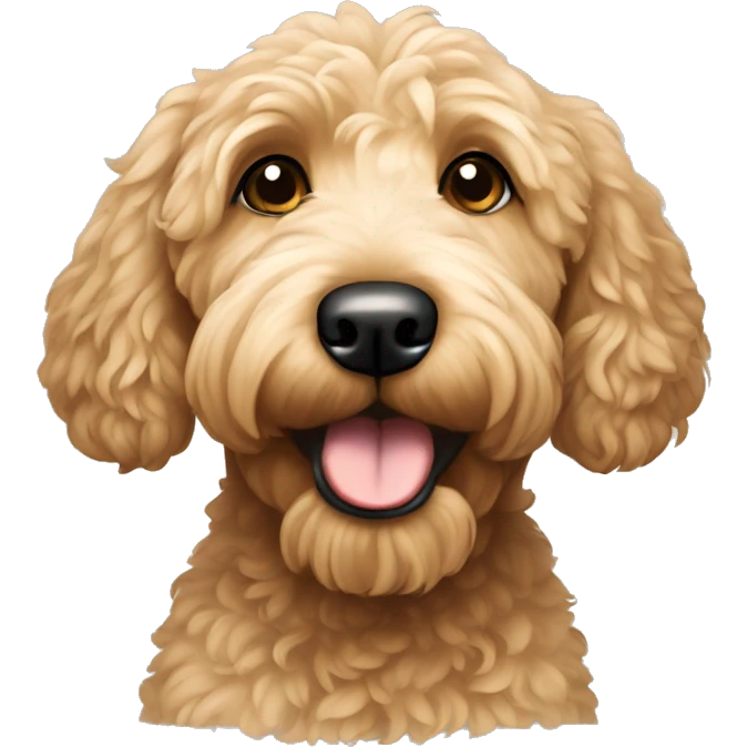 Beige goldendoodle emoji