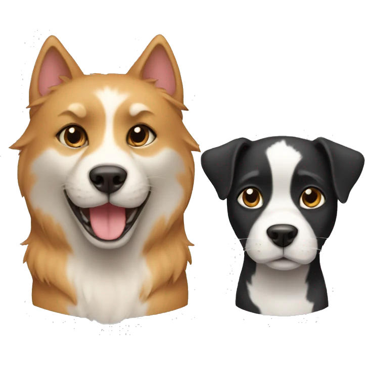 Cat and dog emoji