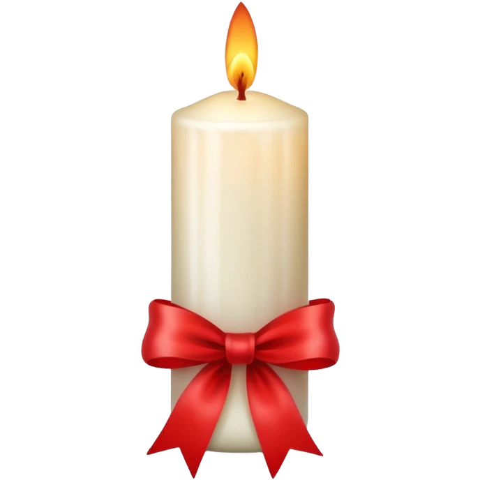 Candle with bow emoji
