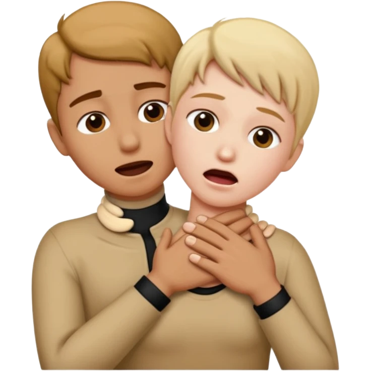 hands on neck choking emoji