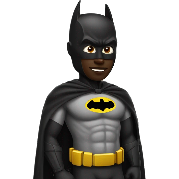 Kenyan man dressed as batman emoji