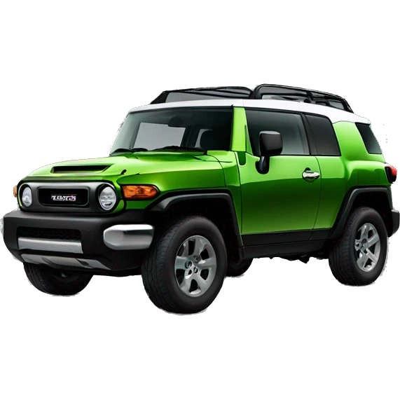 Green FJ Cruiser cruiser with black wheels emoji