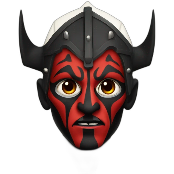 Darth maul with papal hat and robes emoji