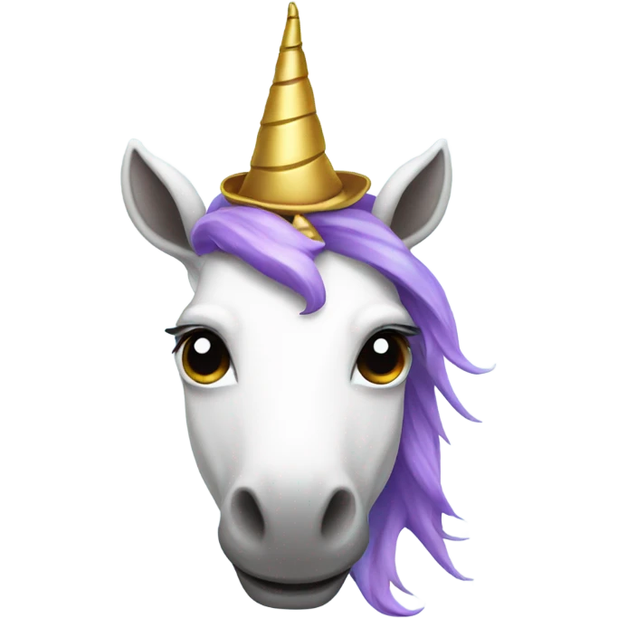 Unicorn in a hat emoji