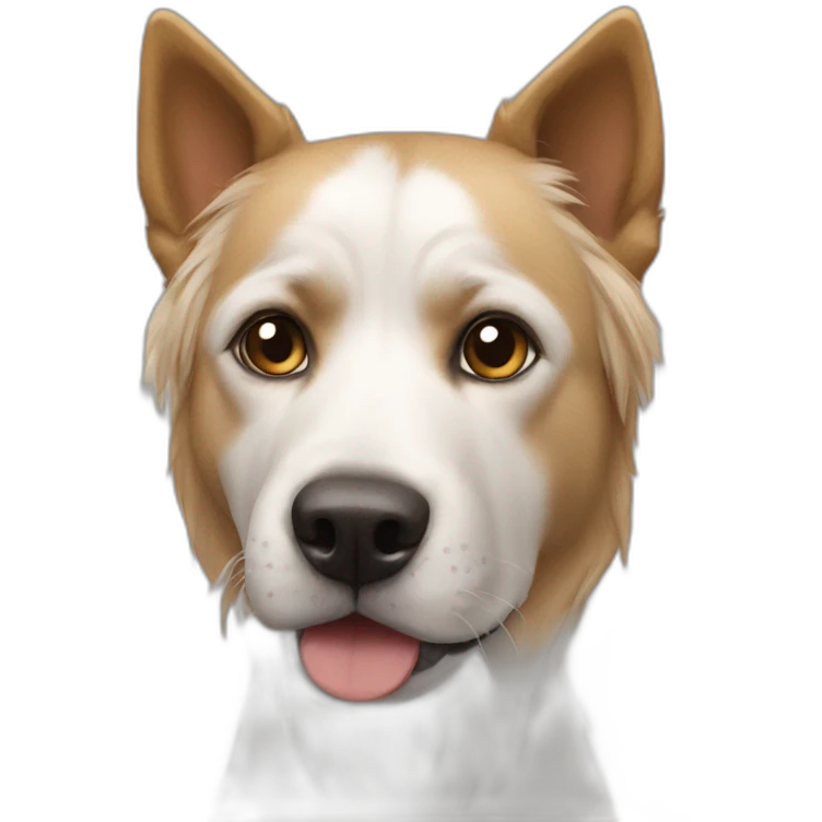 Chat sur chien emoji