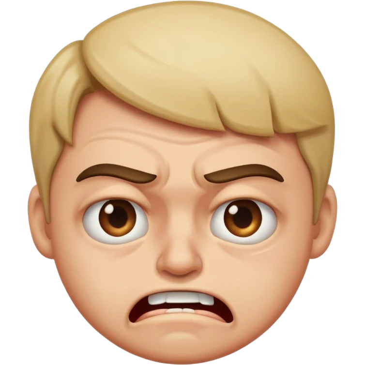 disgusted/cringing face emoji