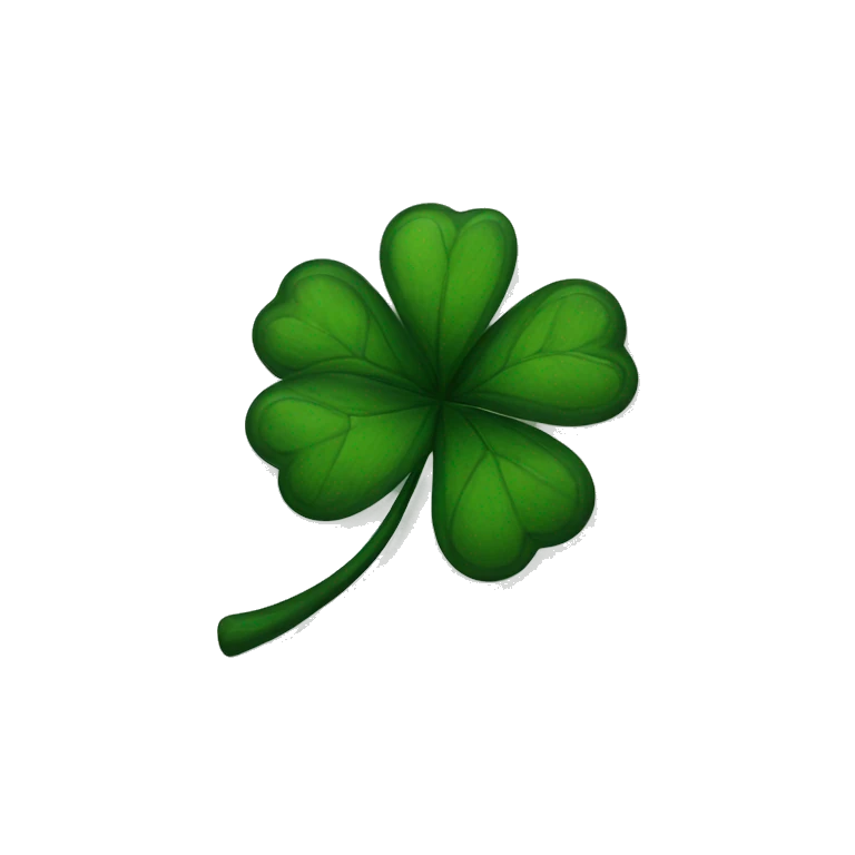 black five leaf clover emoji