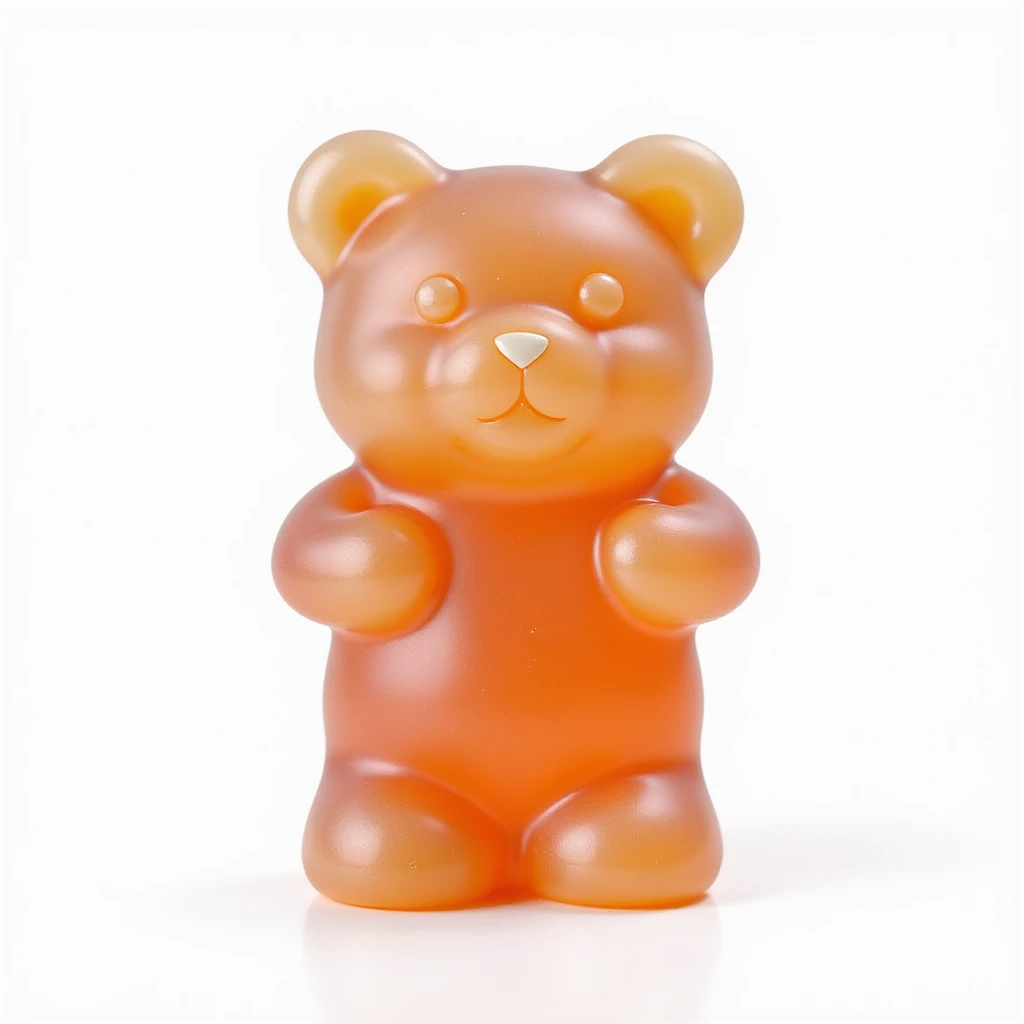 realistic bear-shaped candy, isolated, no background emoji