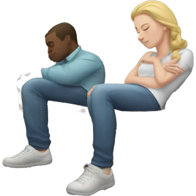 A white girl fell asleep on the bus emoji