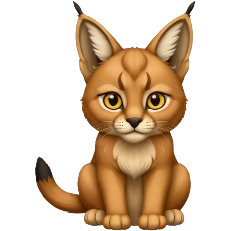 un Lynx Caracal Réaliste assis emoji