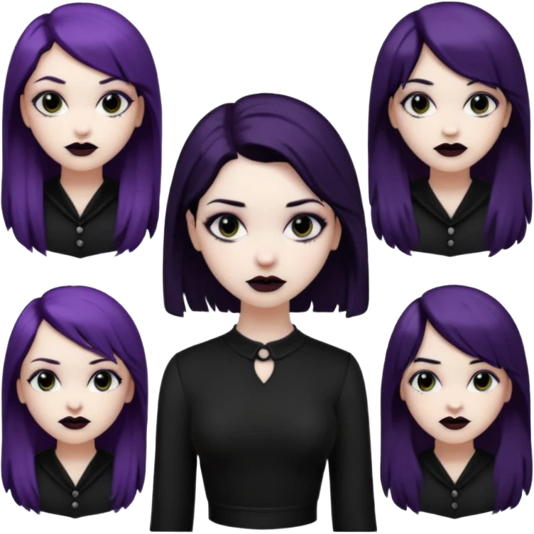 goth girl  diffrent styles emoji