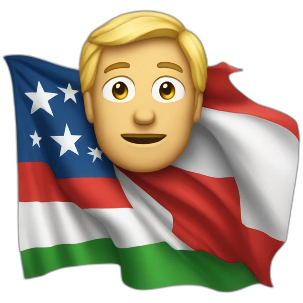 itlair avec un drapeau comoniste emoji