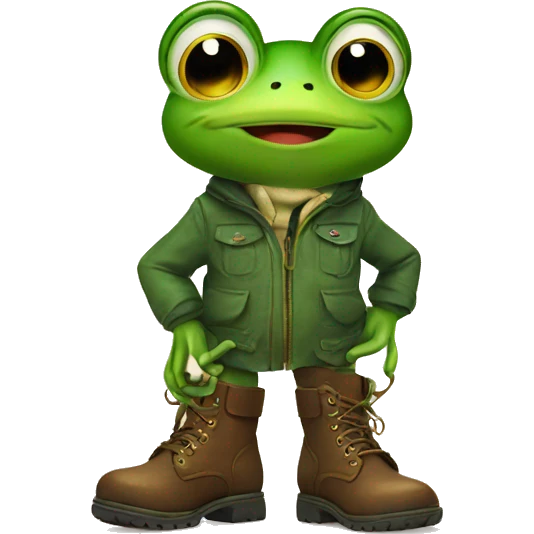 frog wearing boots  emoji