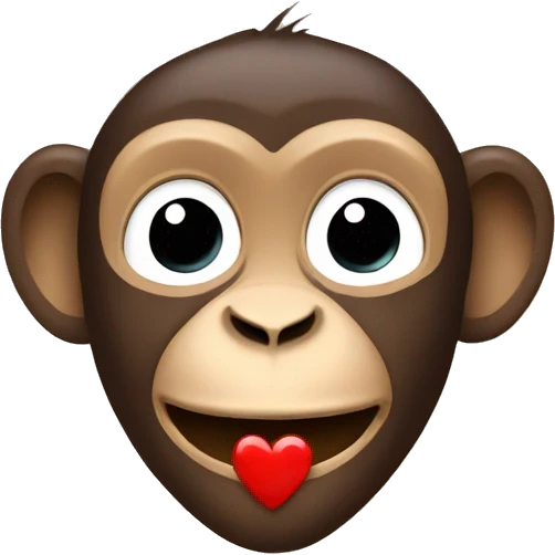 a monkey with a heart  emoji