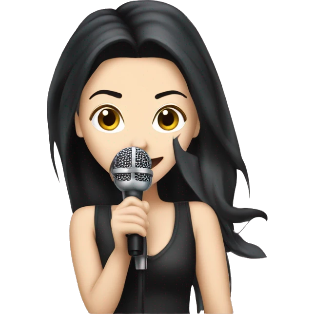 amy lee singing with microphone emoji