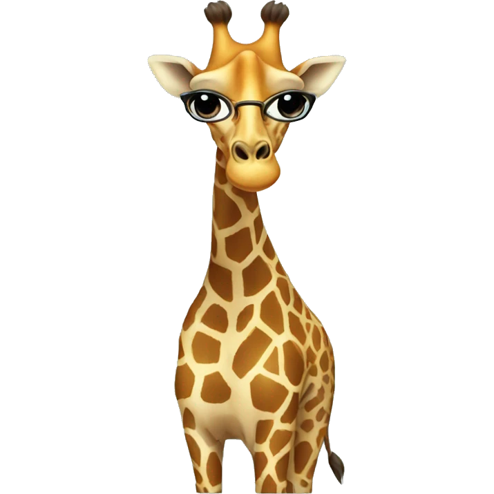 Giraffe with modern fashion sense emoji