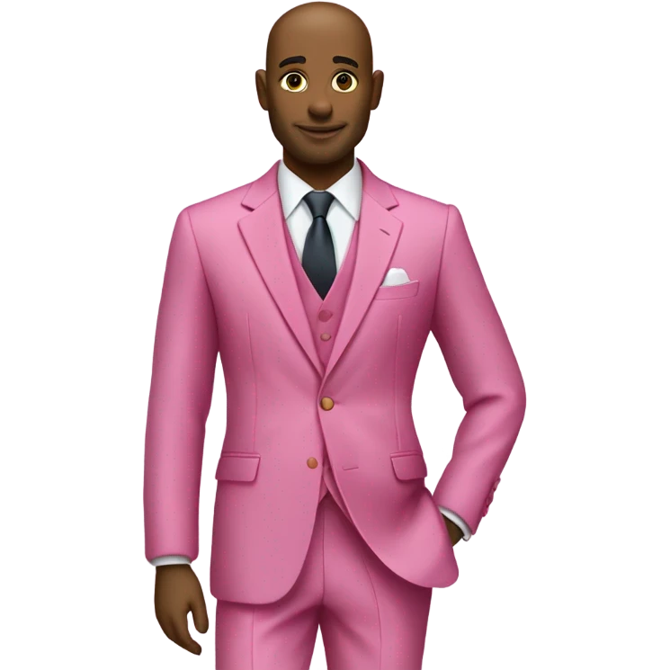 Banker in velvet pink suit emoji