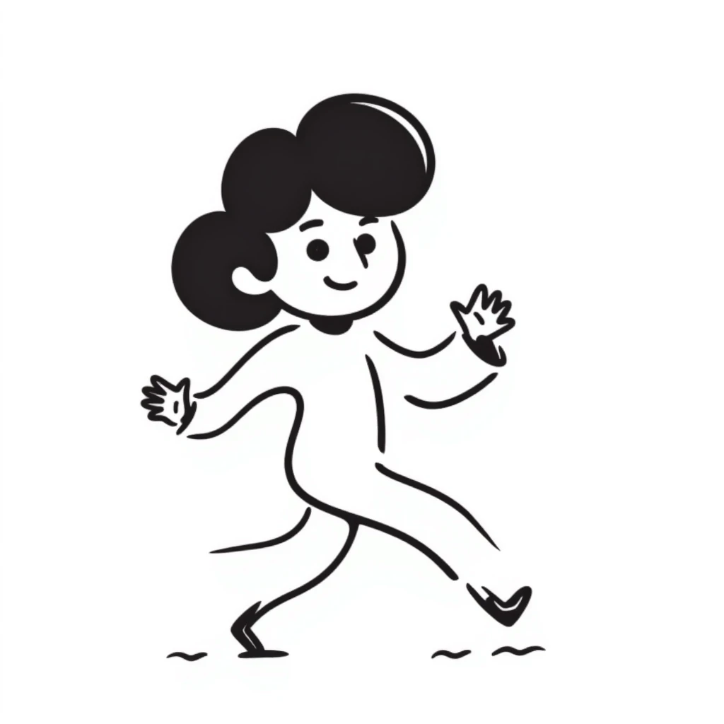 hand-drawn doodle style stick figure emoji