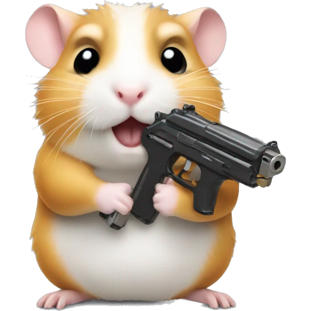 hamster with a gun emoji