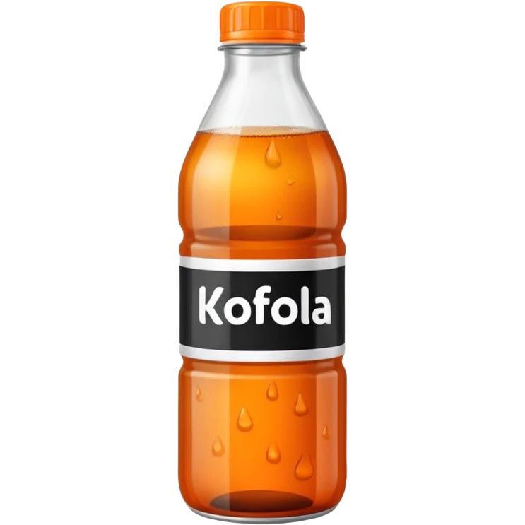 Czech Kofola black and orange in a plastic bottle emoji