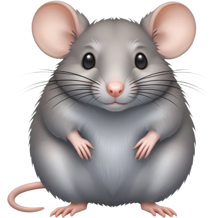 Gray rat with body emoji