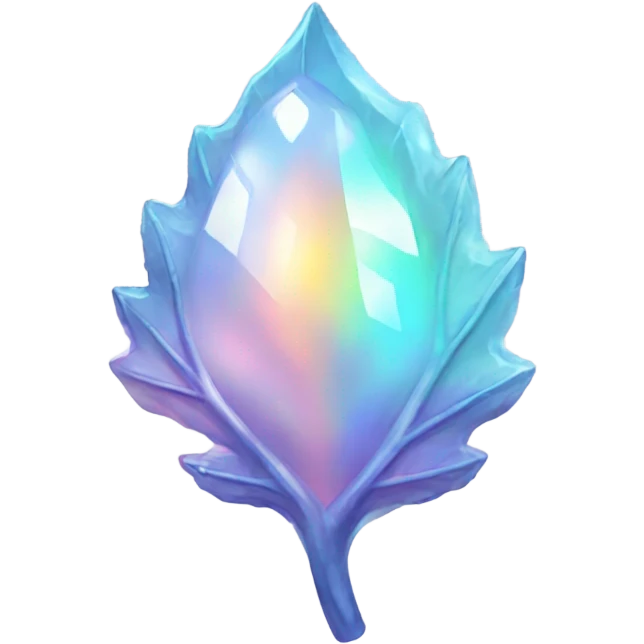 opal crystal leaf 🍁  emoji