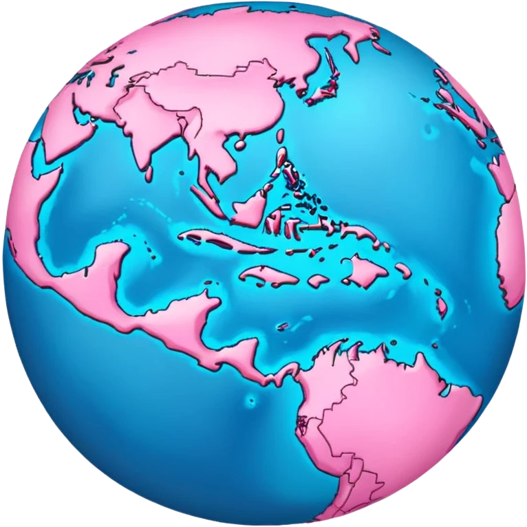 Carribean continent map pink  emoji