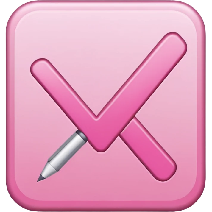 pink done checkbox emoji
