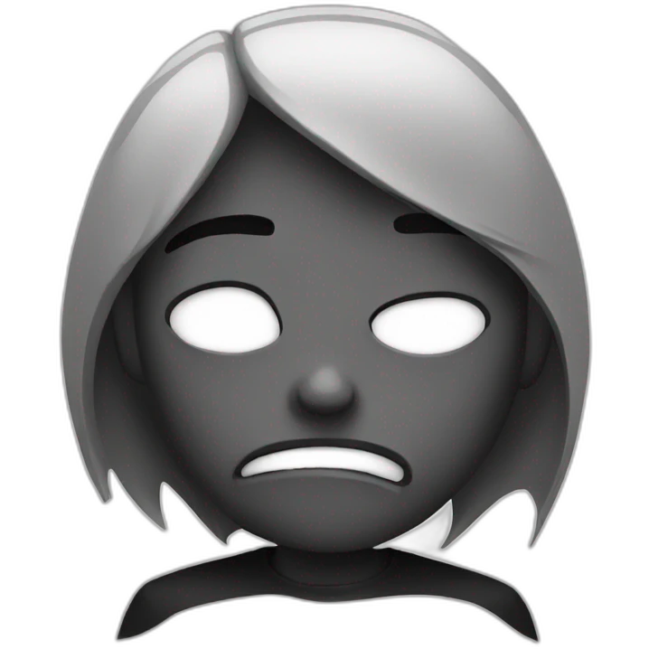 Creepy emo emoji