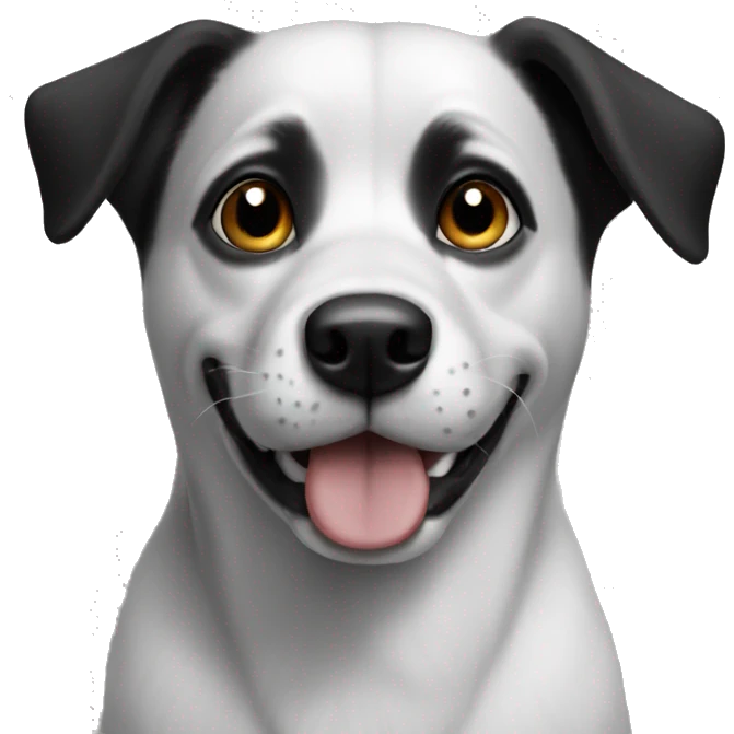 Dog black and white  emoji