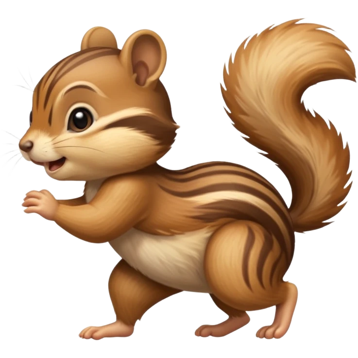Baby chipmunk running fast emoji