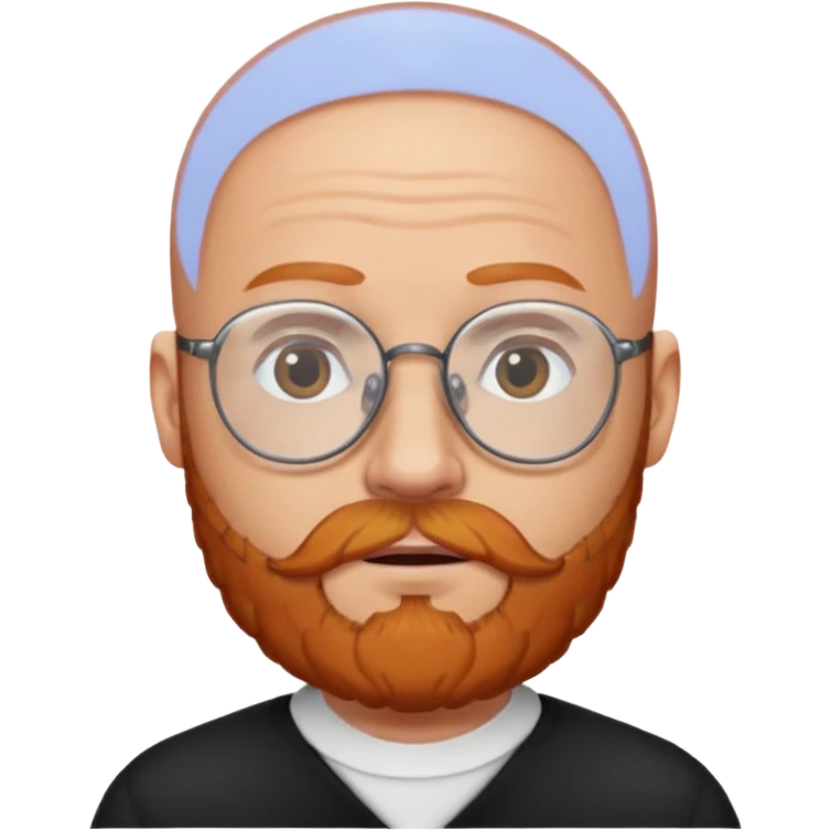 bald man with glasses and ginger beard emoji