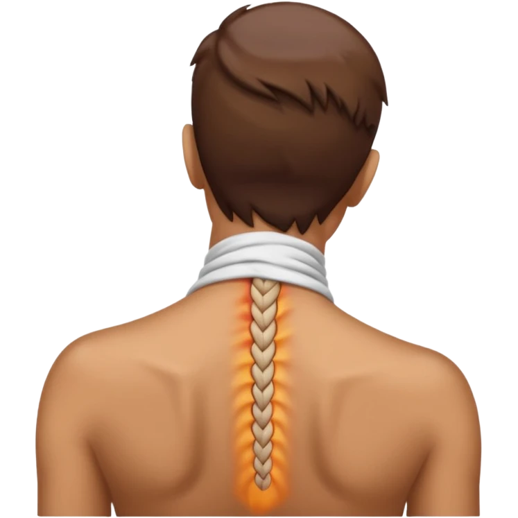 pain emerging from the back neck emoji