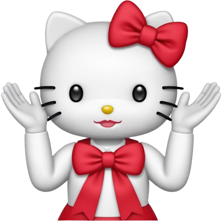 hello kitty holding up 67 with both hands emoji
