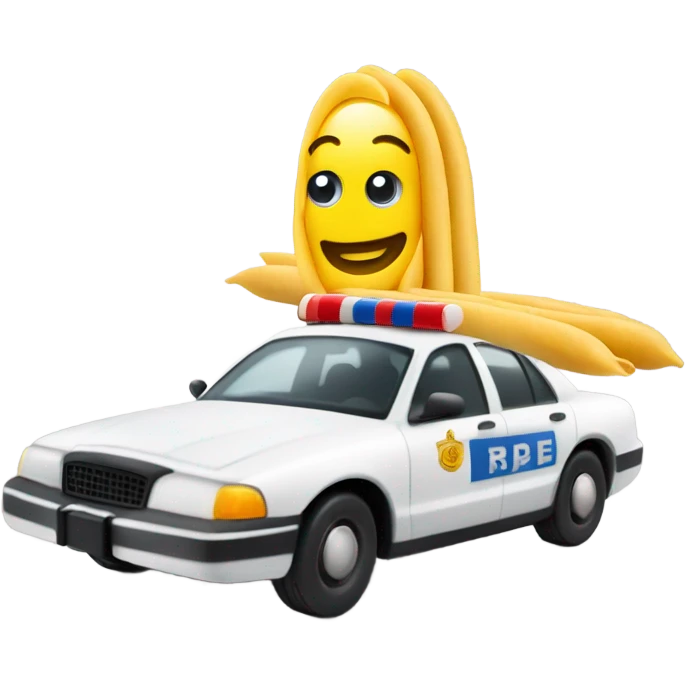 Penne a la vodka on a cop car emoji