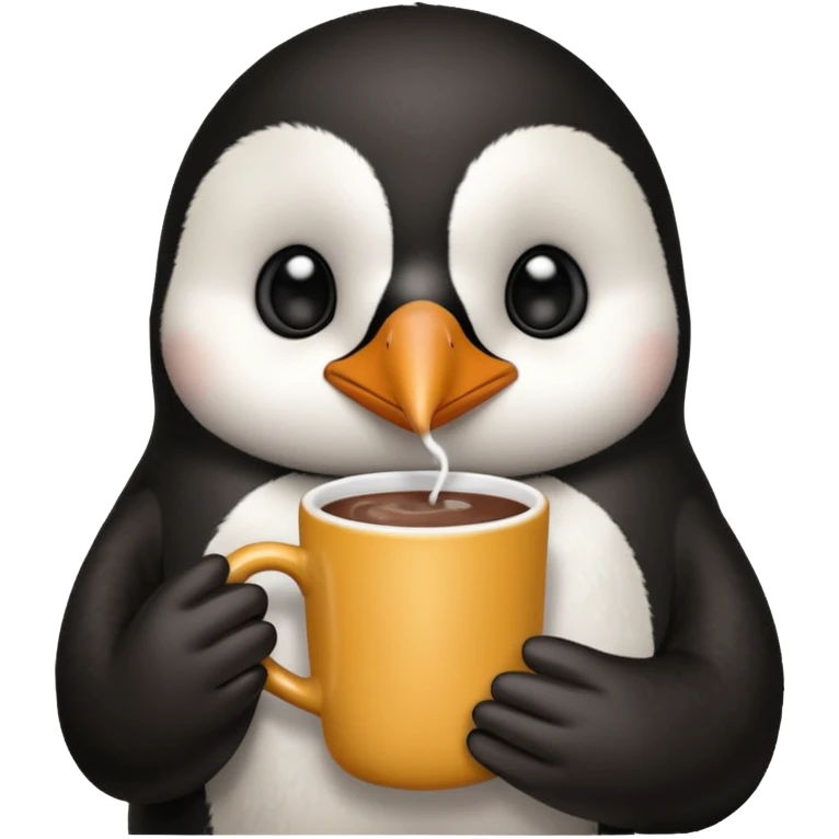 A penguin hitting hot chocolate

 emoji