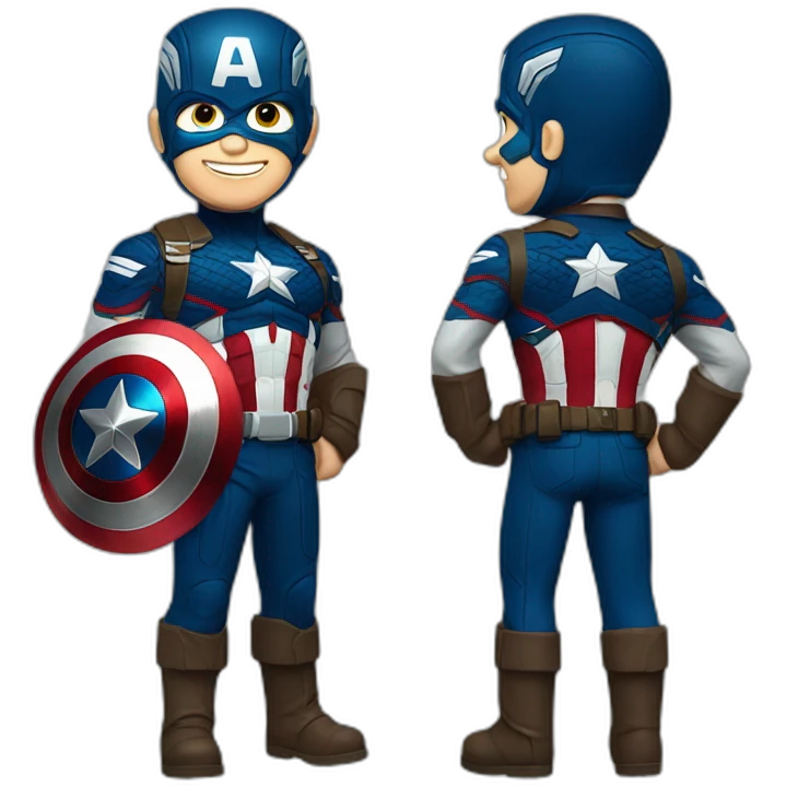 happy captain america using christmas wears emoji
