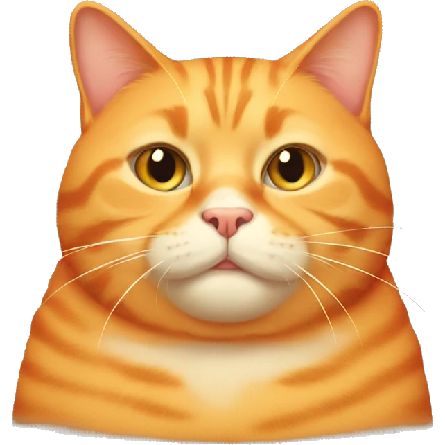 Fat orange cat emoji