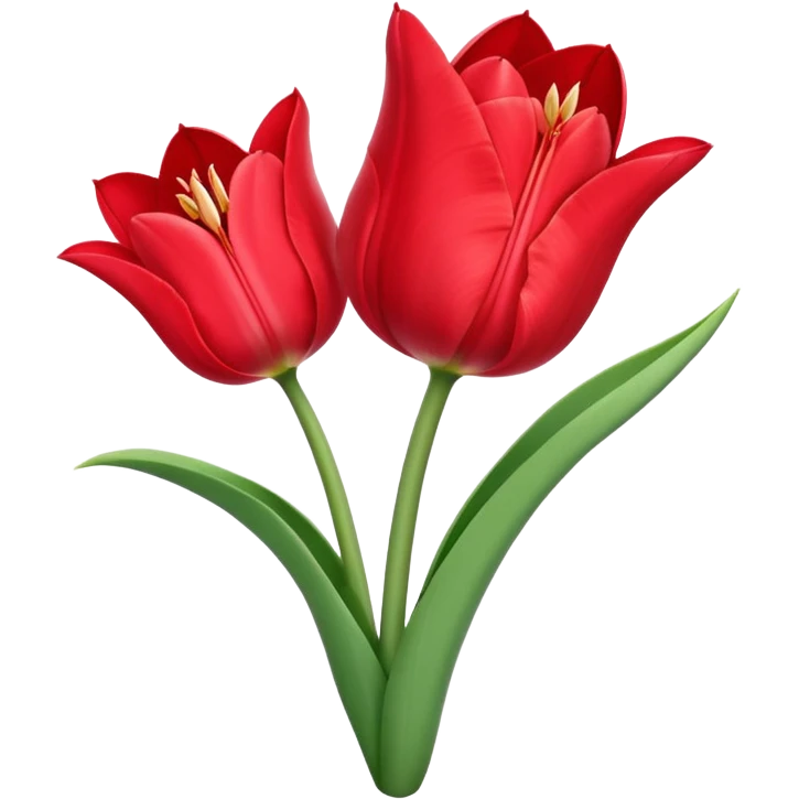 tulip flower entwined with an amaryllis flower emoji