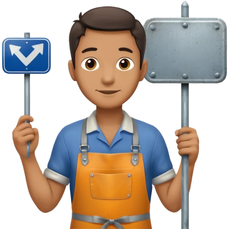 Street Sign Maker man emoji