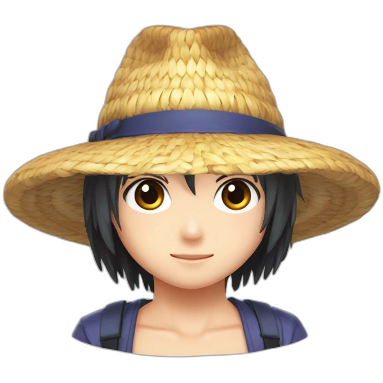 Hinata Shoyo avec le chapeau de paille de Luffy emoji