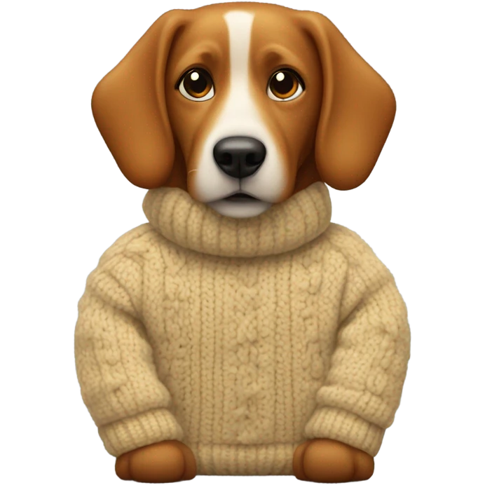 Corndog with a wool sweater emoji