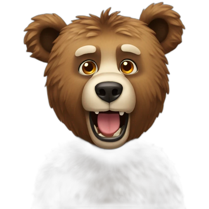 crazy bear emoji