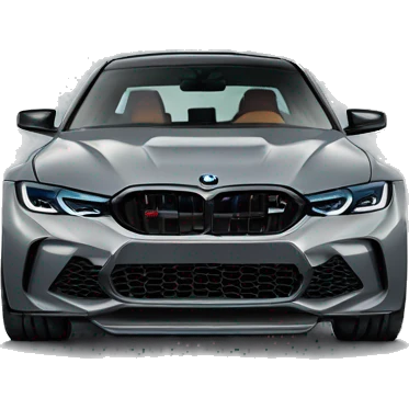 An BMW M3 G80 Competition in gray emoji