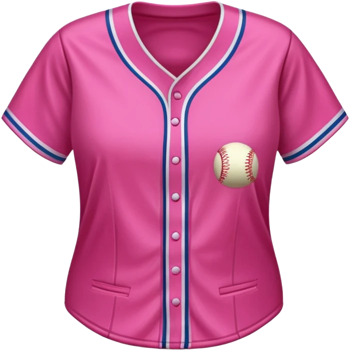 Softball hitting pink jersey emoji