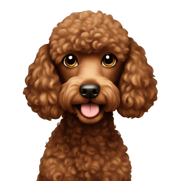 brown poodle emoji
