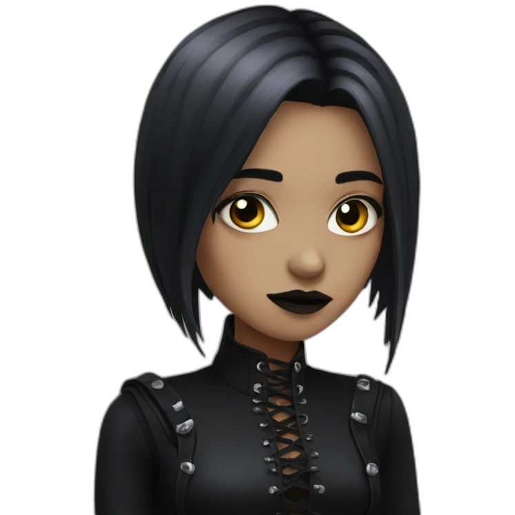 Goth girl emoji