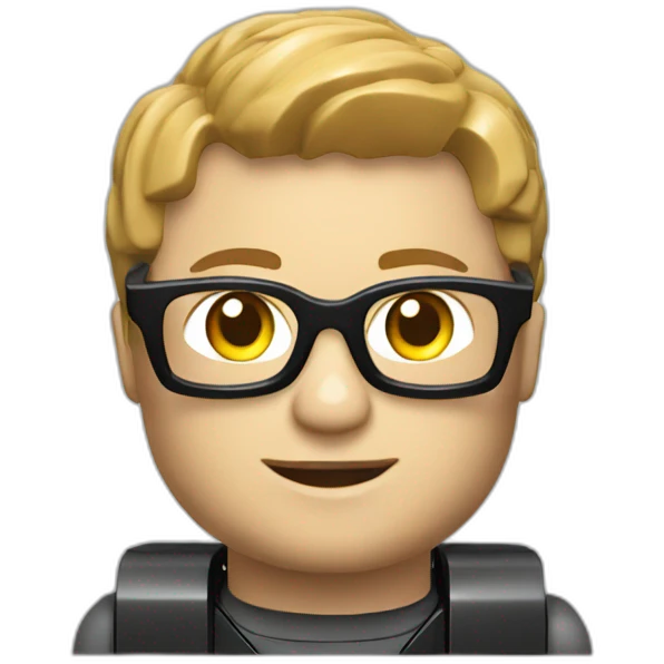 A developper with lego computer emoji