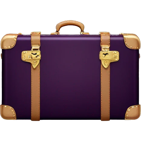 Dark Purple Louis Vuitton vampire suitcase emoji
